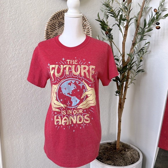 Tops - “The Future Is In Our Hands” Graphic Tee